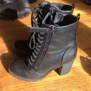 Heeled Combat Boots